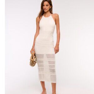 Abercrombie & Fitch Beaded Crochet-Style Maxi Dress sz L